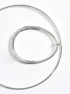 Women Source Unknown Clothing-Loop Choker, Silver