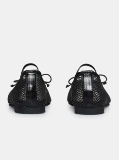 Women Source Unknown Shoes & Bags-Mary Jane Mesh Ballet Flats, Black