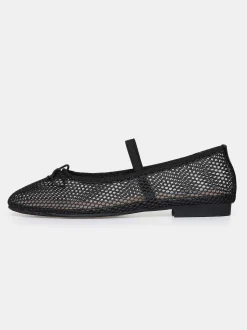 Women Source Unknown Shoes & Bags-Mary Jane Mesh Ballet Flats, Black