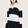 Women Source Unknown Accessories-Matias Oversized Knit Polo, Navy
