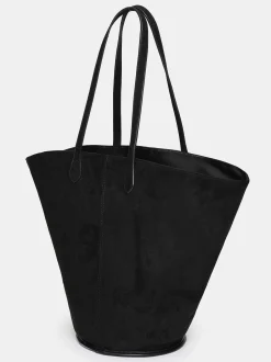 Women Source Unknown Shoes & Bags-Medium Suede Tote, Black