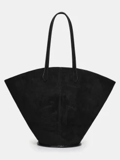 Women Source Unknown Shoes & Bags-Medium Suede Tote, Black