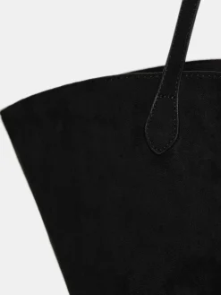 Women Source Unknown Shoes & Bags-Medium Suede Tote, Black
