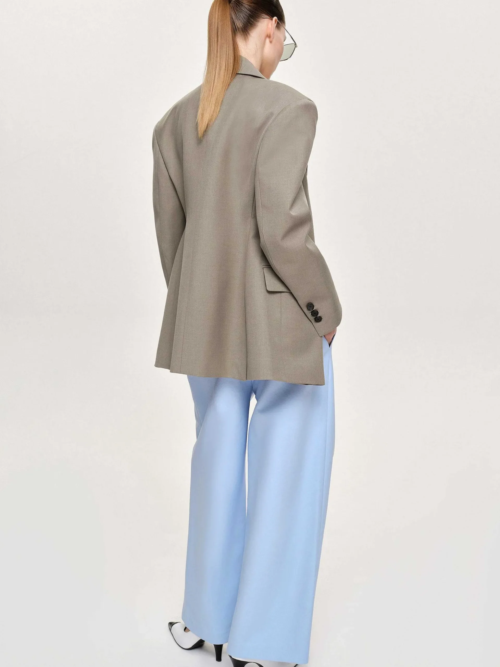 Women Source Unknown Clothing-Messi Double Breasted Blazer, Dune