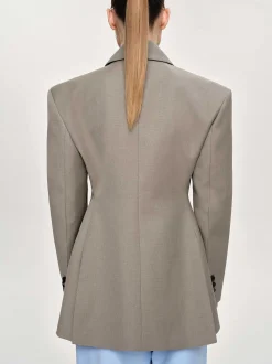 Women Source Unknown Outerwear-Messi Double Breasted Blazer, Dune