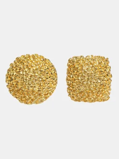 Women Source Unknown Clothing-Mismatched Earrings, Gold