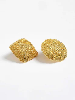 Women Source Unknown Clothing-Mismatched Earrings, Gold