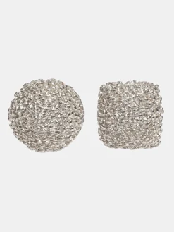 Women Source Unknown Clothing-Mismatched Earrings, Silver