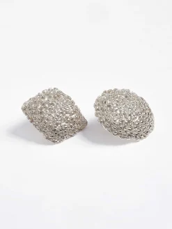 Women Source Unknown Clothing-Mismatched Earrings, Silver