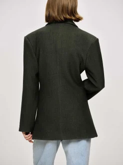 Women Source Unknown Clothing-Nangy Double Breasted Cinched Blazer,