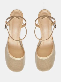 Women Source Unknown Shoes & Bags-Noa Mesh Toe Sandals, Camel