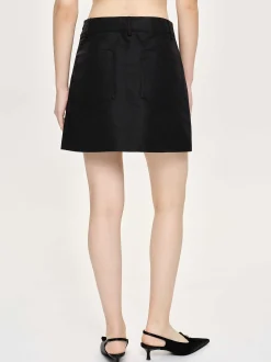 Women Source Unknown Bottoms-Nylon Suit Miniskirt, Black