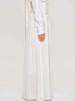 Women Source Unknown Bottoms-Ocelia Drop Waist Maxi Skirt, White