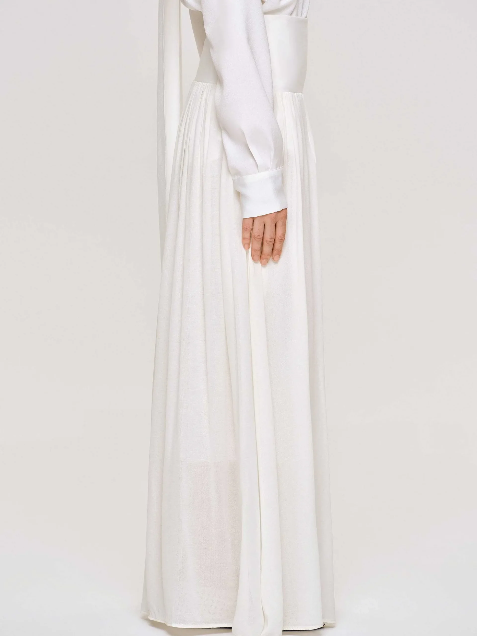 Women Source Unknown Bottoms-Ocelia Drop Waist Maxi Skirt, White