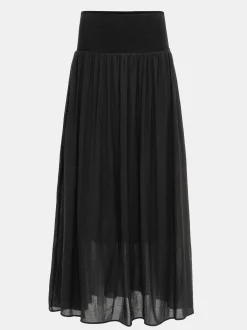 Women Source Unknown Bottoms-Ocelia Drop Waist Maxi Skirt, Black
