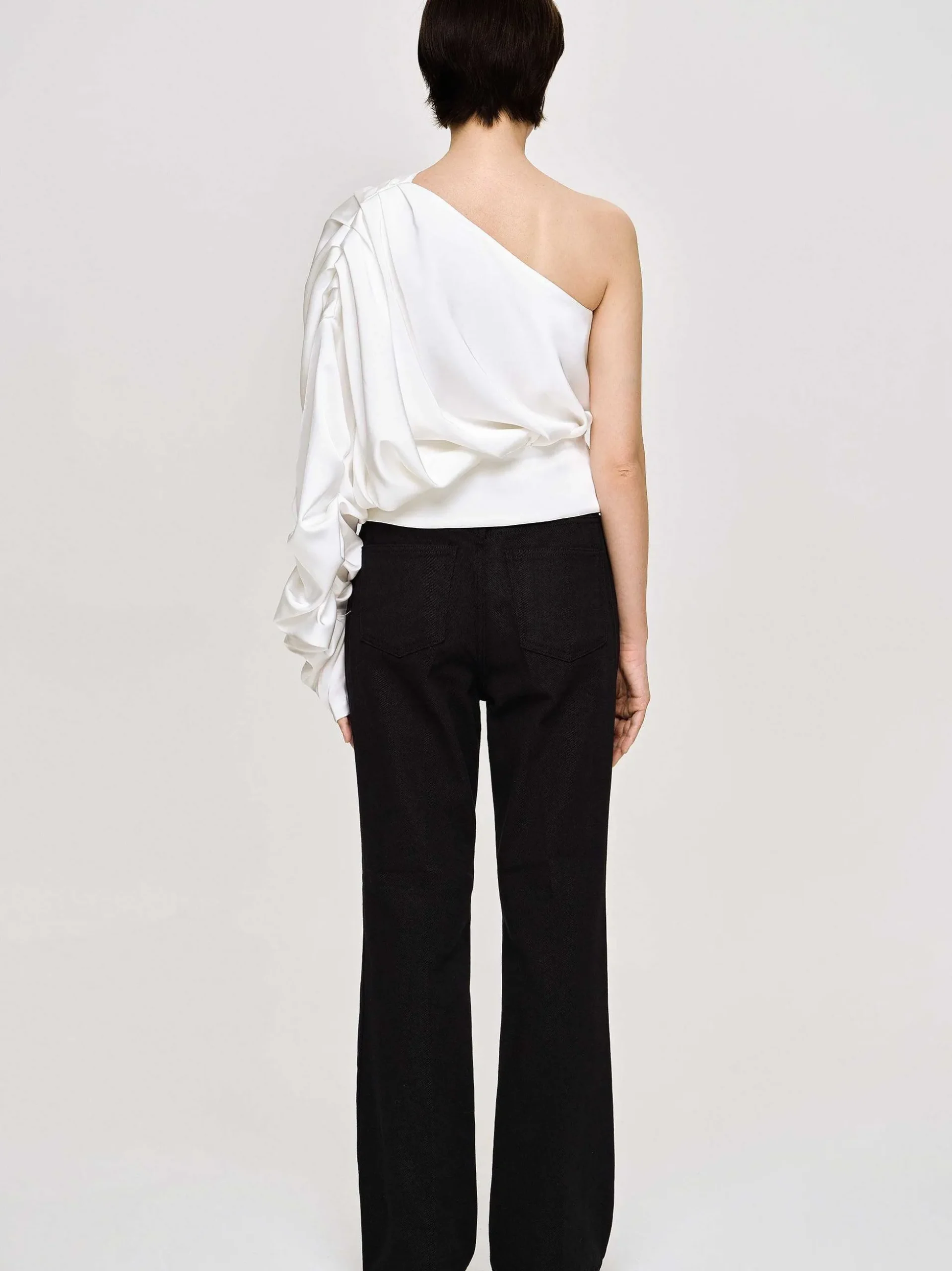 Women Source Unknown Clothing-One-Shoulder Blouse, White