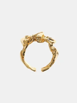 Women Source Unknown Accessories-Open Signet Ring, Gold