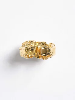 Women Source Unknown Accessories-Open Signet Ring, Gold
