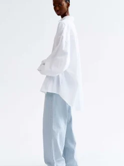 Women Source Unknown Accessories-Over-Fit Cotton Shirt, White