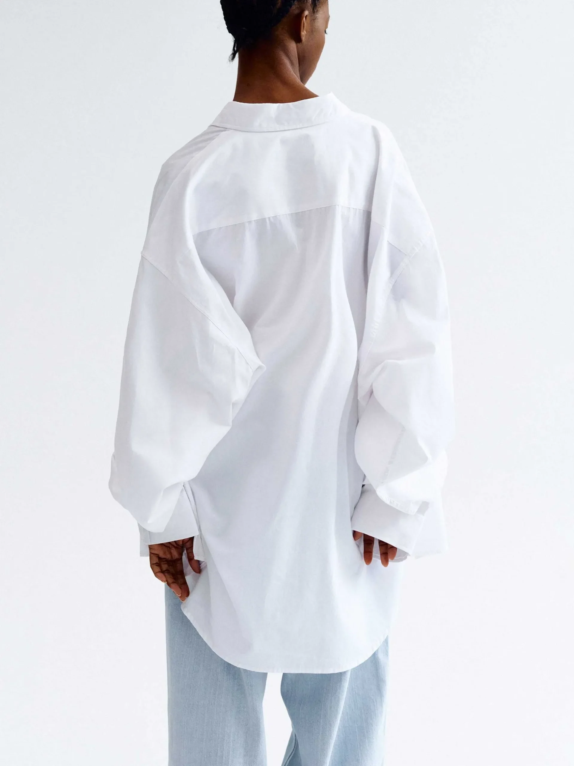 Women Source Unknown Accessories-Over-Fit Cotton Shirt, White