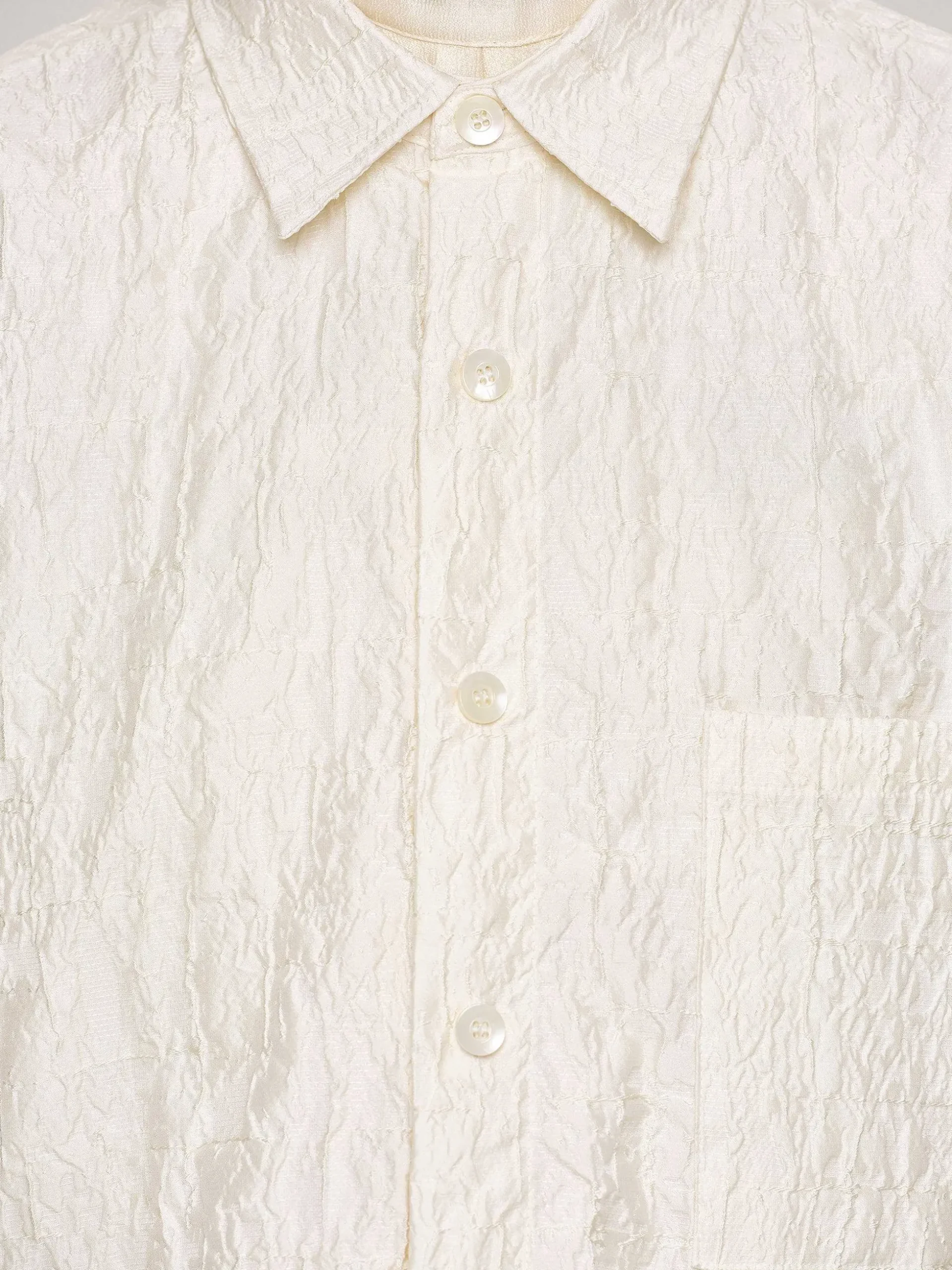 Women Source Unknown Accessories-Over-Fit Jacquard Shirt, Parchment