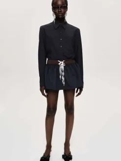 Women Source Unknown Bottoms-Padded-Effect Miniskirt, Navy