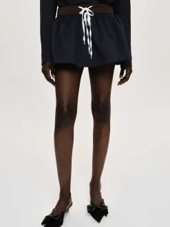 Women Source Unknown Bottoms-Padded-Effect Miniskirt, Navy