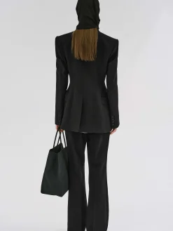 Women Source Unknown Outerwear-Poldo Hourglass Blazer, Black