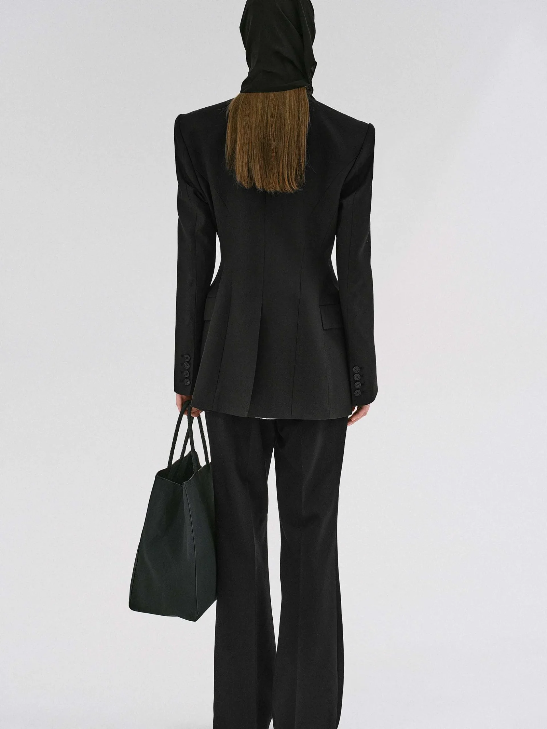 Women Source Unknown Outerwear-Poldo Hourglass Blazer, Black