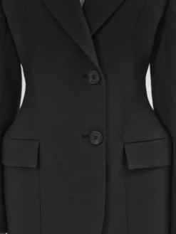 Women Source Unknown Outerwear-Poldo Hourglass Blazer, Black