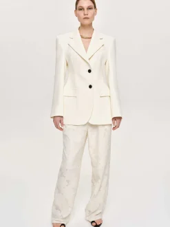 Women Source Unknown Outerwear-Poldo Hourglass Blazer, Cream