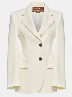 Women Source Unknown Clothing-Poldo Hourglass Blazer, Cream