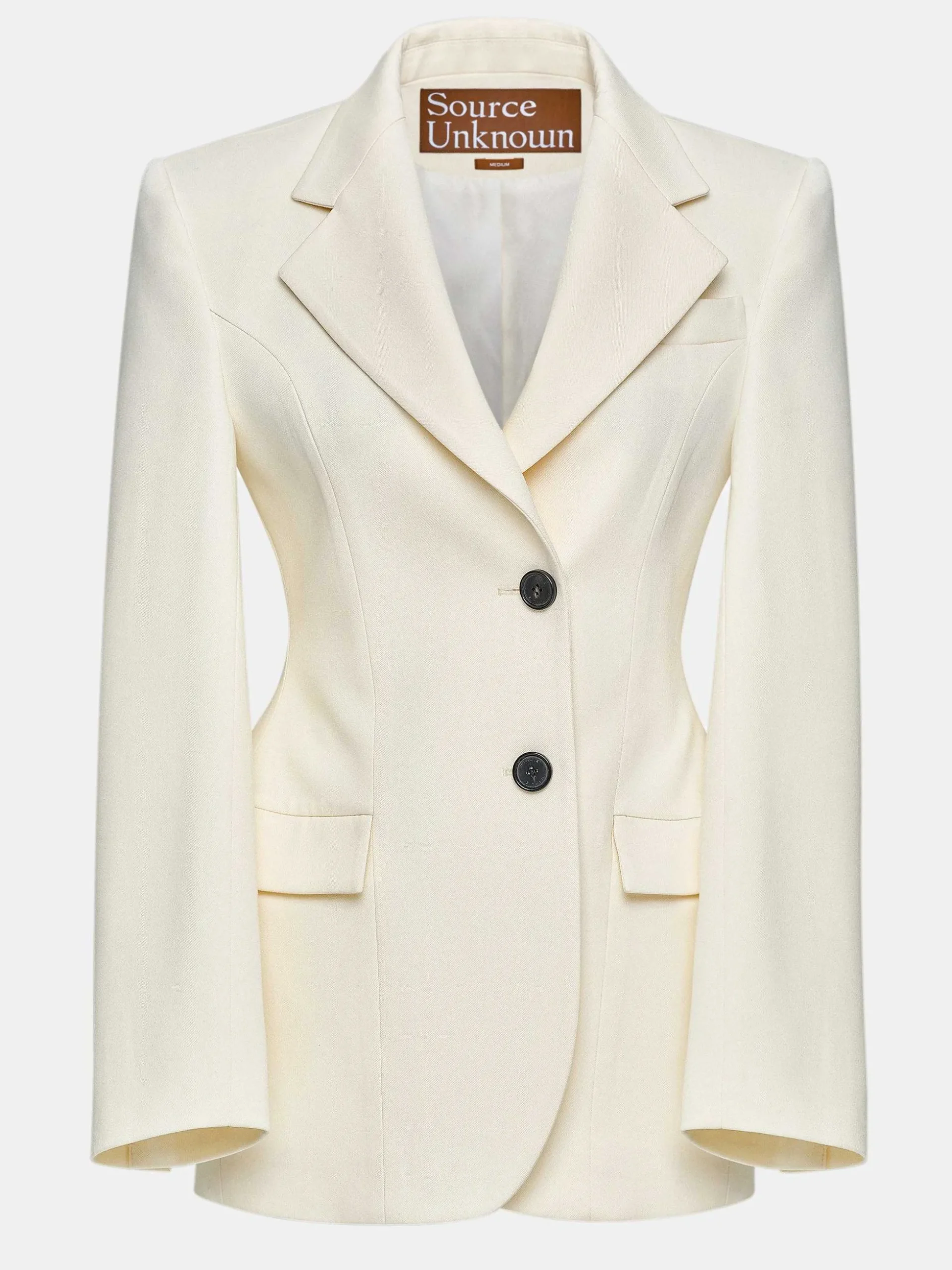 Women Source Unknown Clothing-Poldo Hourglass Blazer, Cream