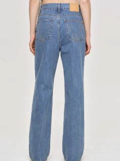Women Source Unknown Denim-Relaxed Straight Jeans, Mid Wash