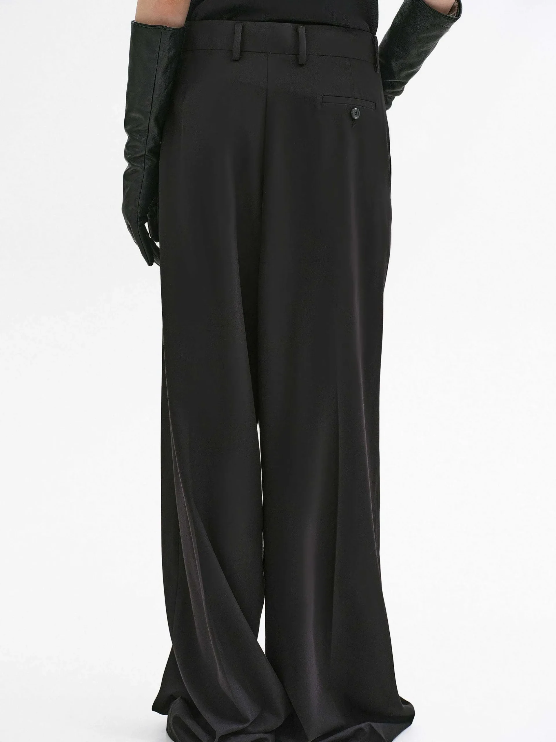 Women Source Unknown Bottoms-Rennert Criss Cross Trousers, Black