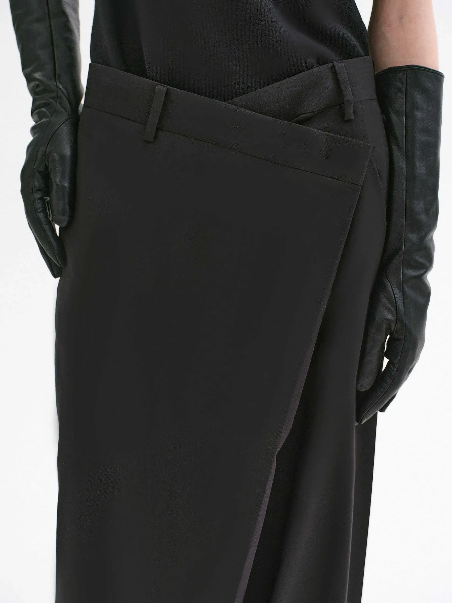 Women Source Unknown Bottoms-Rennert Criss Cross Trousers, Black