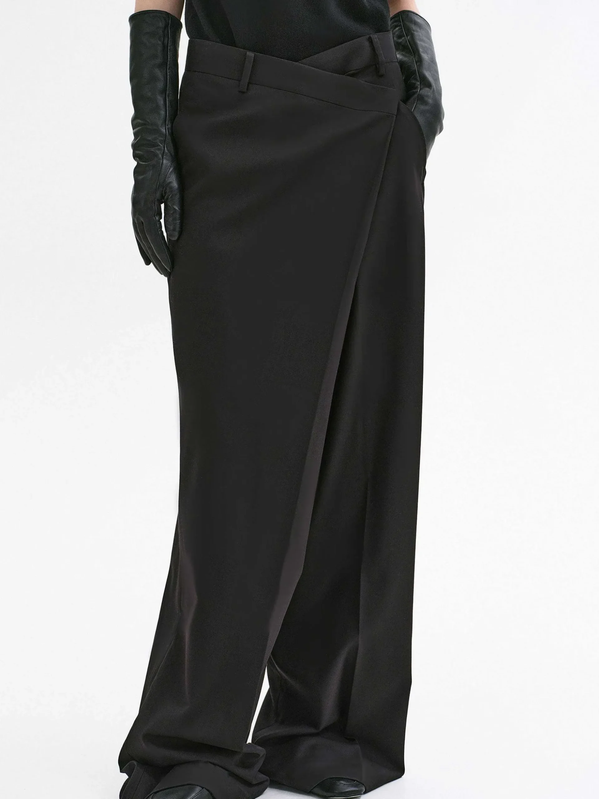 Women Source Unknown Clothing-Rennert Criss Cross Trousers, Black