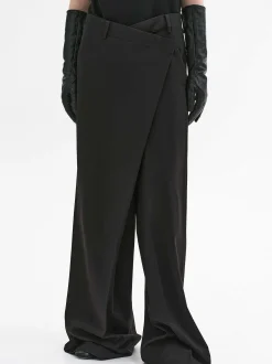 Women Source Unknown Clothing-Rennert Criss Cross Trousers, Black