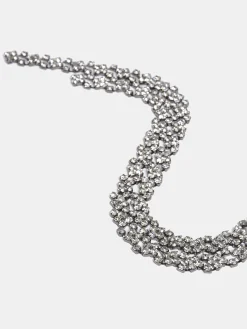 Women Source Unknown Clothing-Rhinestone Drop Necklace, Silver
