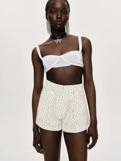 Women Source Unknown Tops-Rib Knit Bra, White