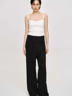 Women Source Unknown Knitwear-Rib Knit Camisole, White