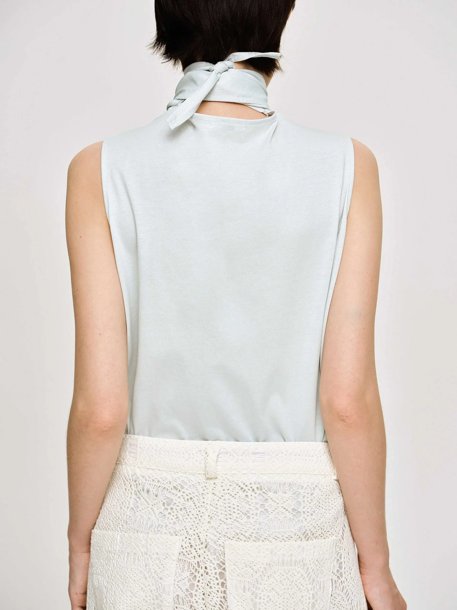 Women Source Unknown Accessories-Scarf-Neck Top, Blizzard Blue