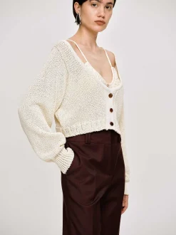Women Source Unknown Clothing-Scoop Neck Knit, Almond
