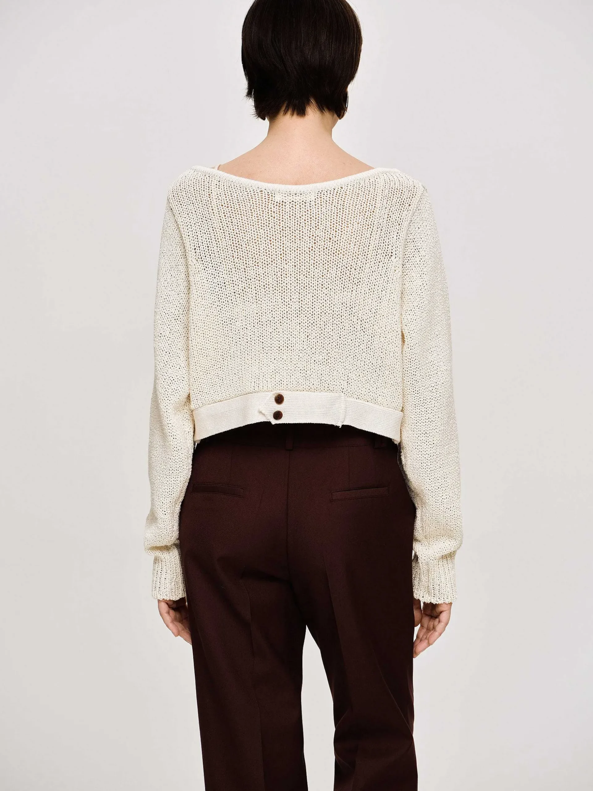 Women Source Unknown Clothing-Scoop Neck Knit, Almond