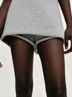 Women Source Unknown Clothing-Segura Sweat Mini Skorts, Gainsboro Melange