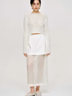 Women Source Unknown Co-Ords-Semi-Sheer Knit, Birch