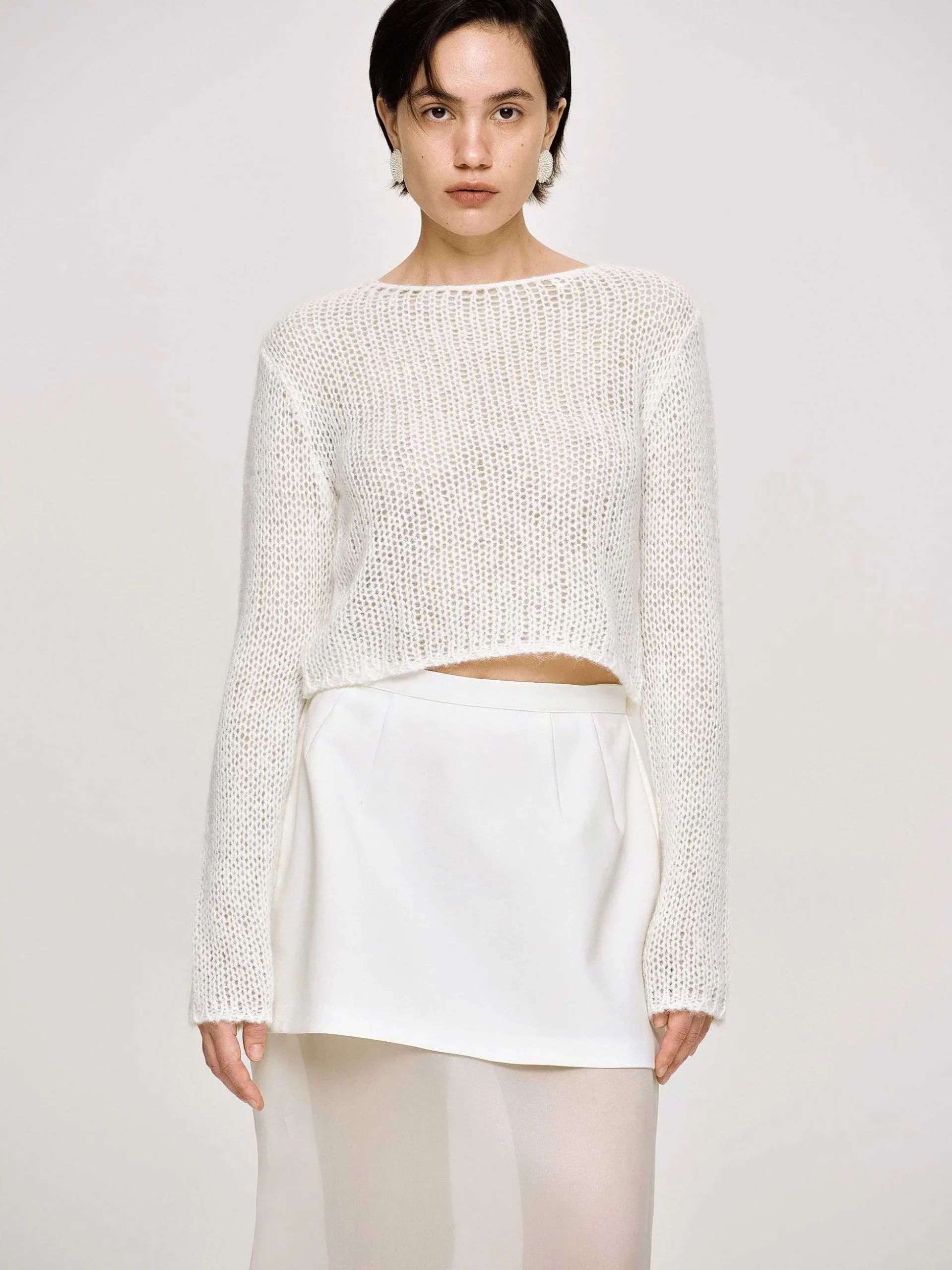 Women Source Unknown Co-Ords-Semi-Sheer Knit, Birch