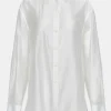 Women Source Unknown Accessories-Sheer Button-Down Shirt, White