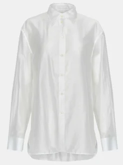 Women Source Unknown Accessories-Sheer Button-Down Shirt, White