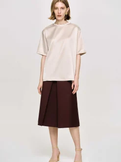 Women Source Unknown Accessories-Silky Satin T-Shirt, Pink